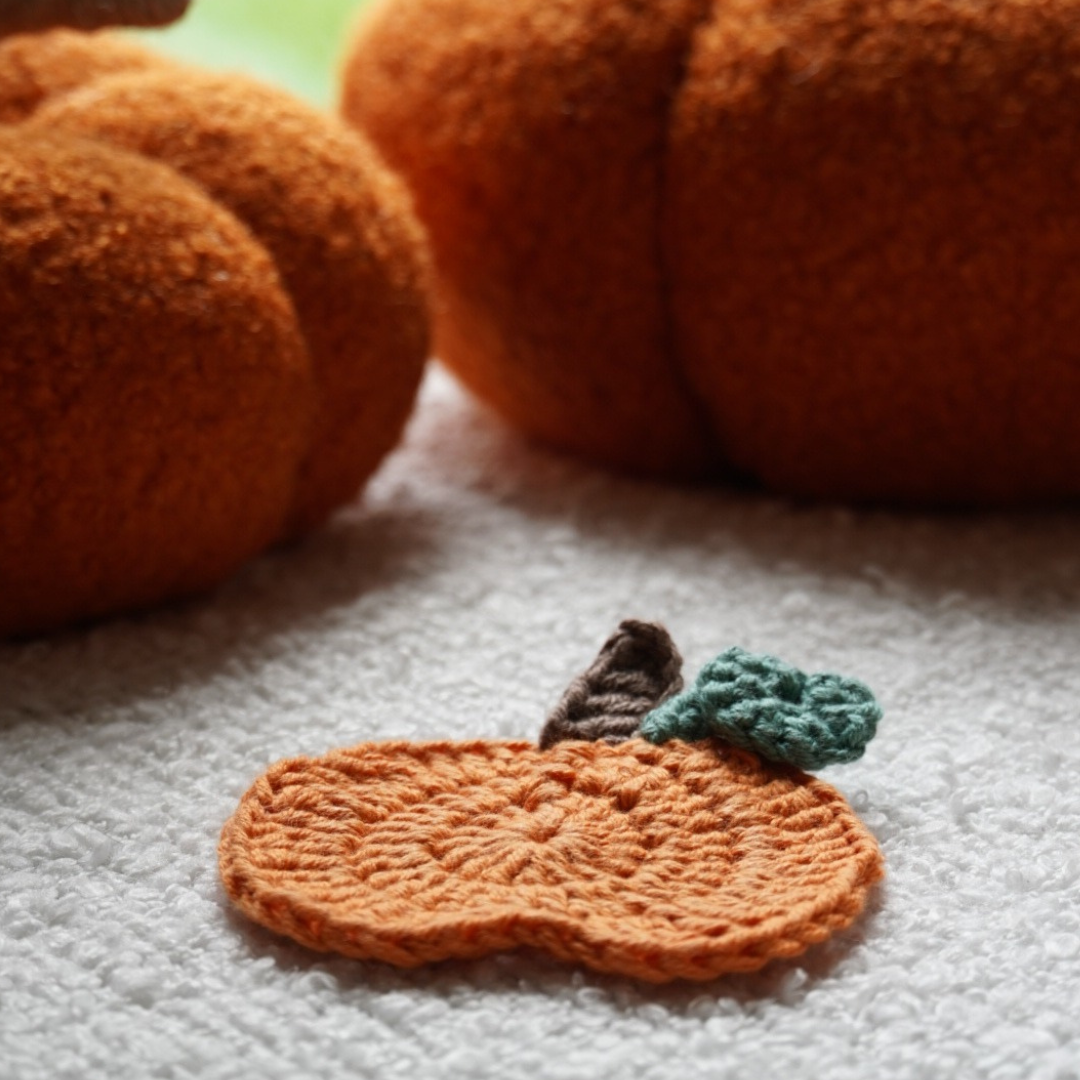 Sous-tasse en crochet citrouille | orange vif