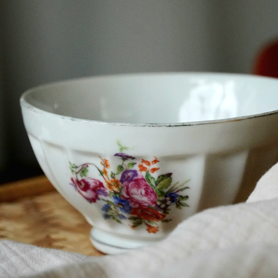Bol "Achille" en porcelaine fleuri