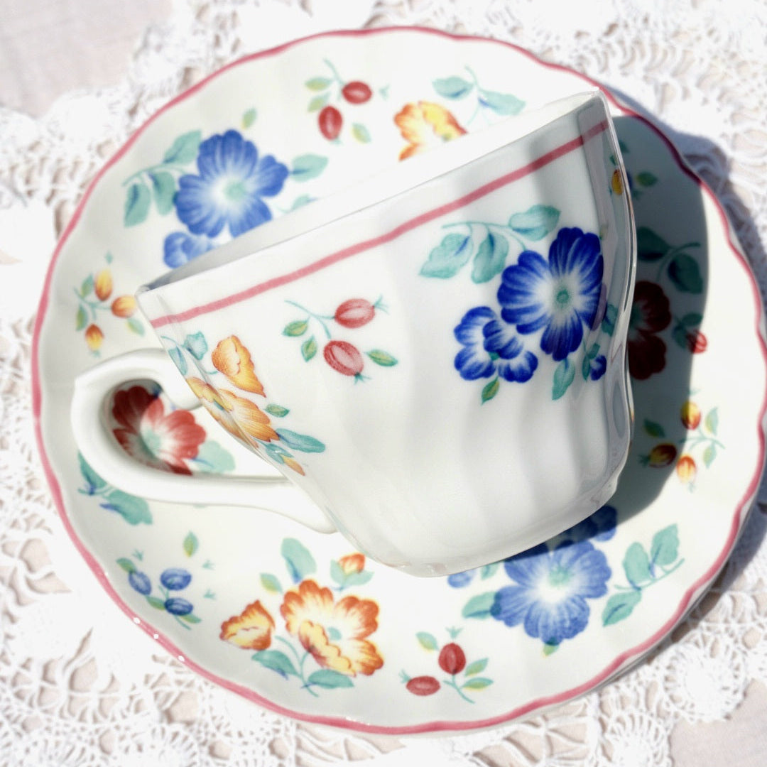 Tasses "Colleen" en céramique anglaise fleuries Churchill (lot de 2)