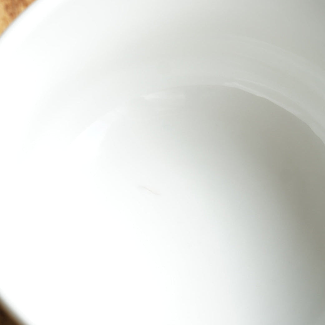 Grande tasse "Jéromine" bistrot en céramique française verte et blanche