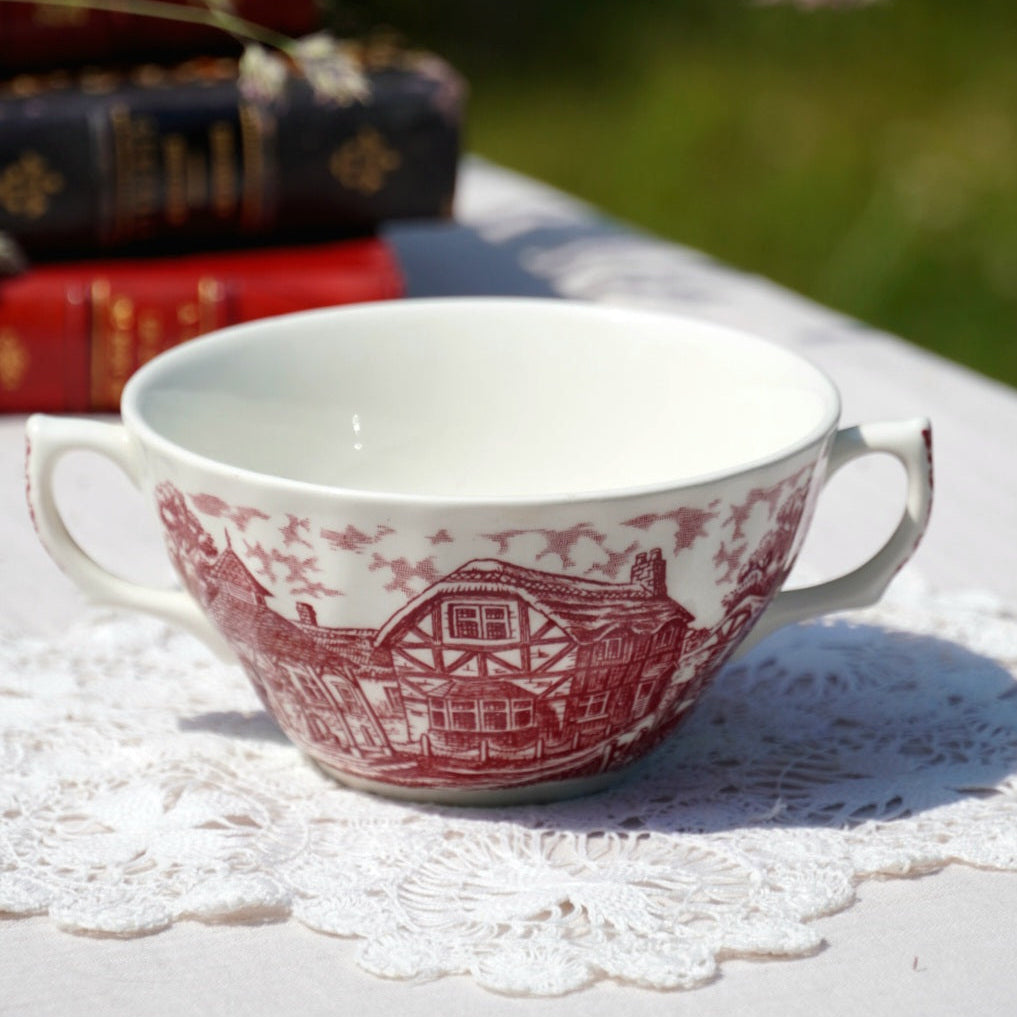 Tasse "Polly" à deux anses en céramique anglaise