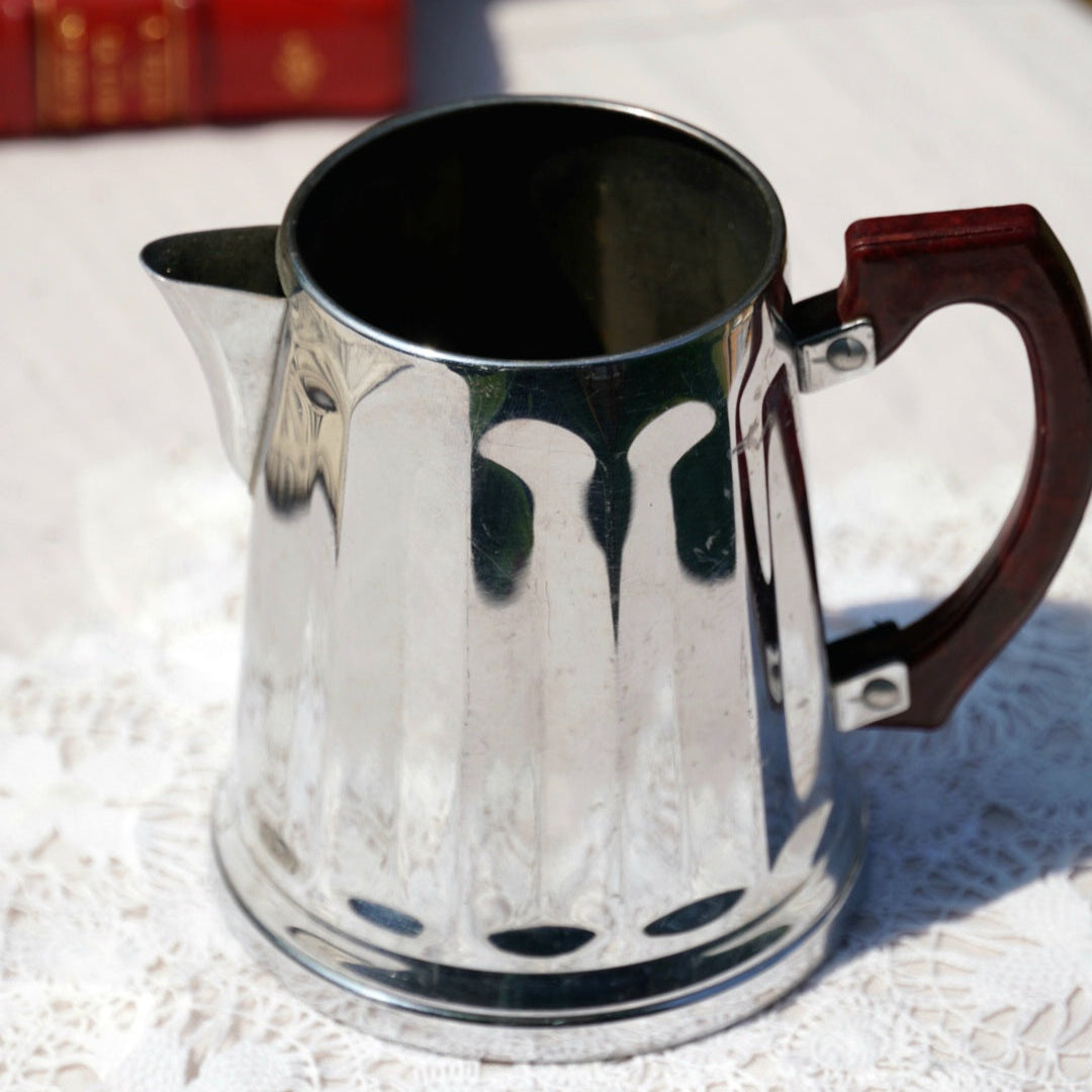 Pot à lait "Albert" en cuivre chromée ADE