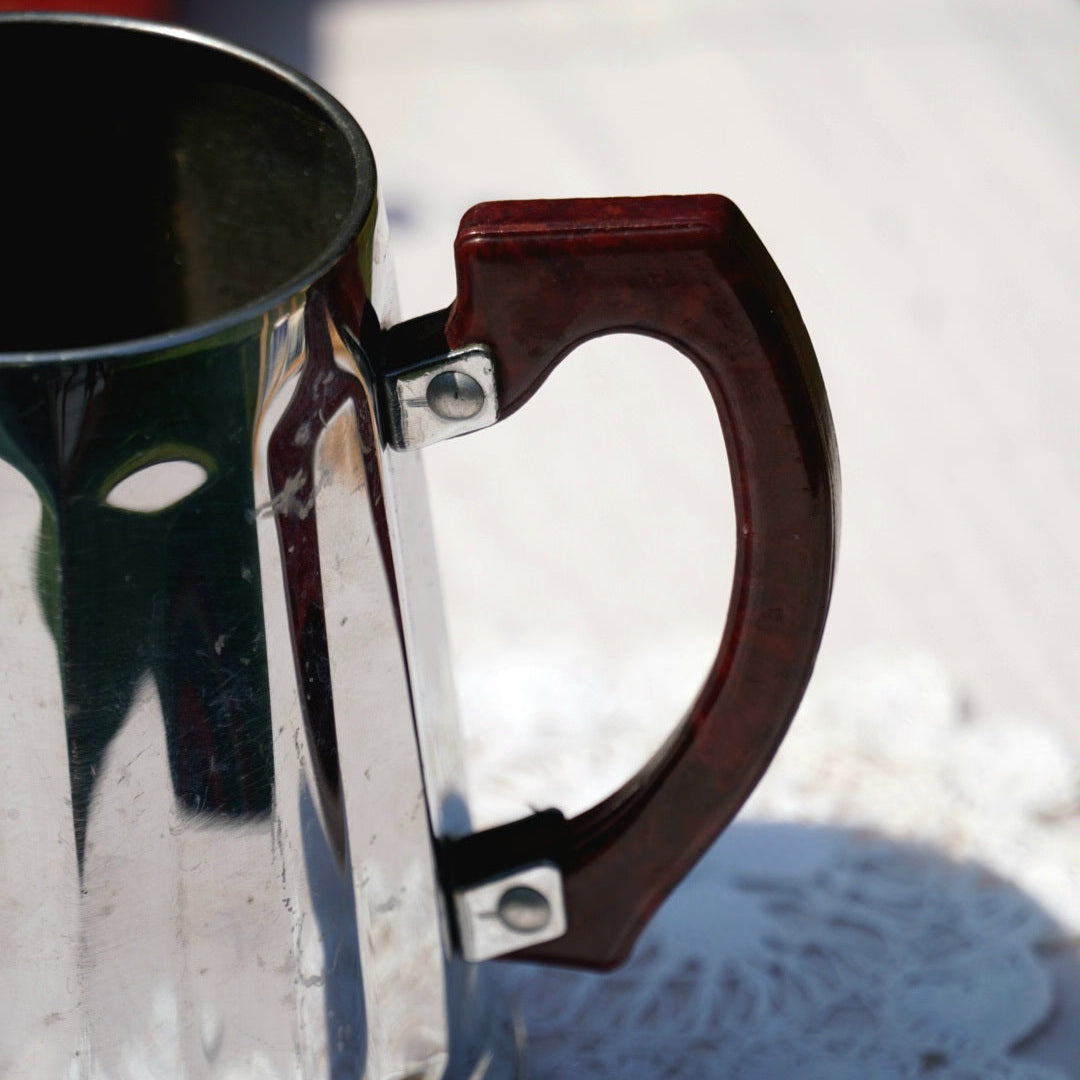 Pot à lait "Albert" en cuivre chromée ADE