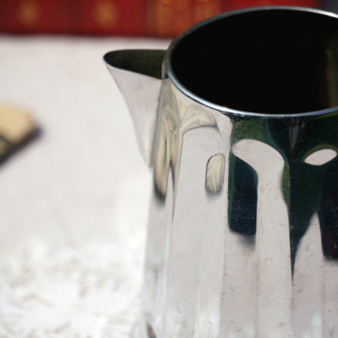 Pot à lait "Albert" en cuivre chromée ADE