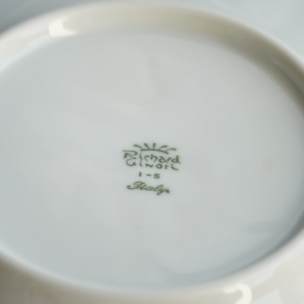 Tasses "Caterina" en porcelaine italienne fleurie Richard Ginori (lot de 6)