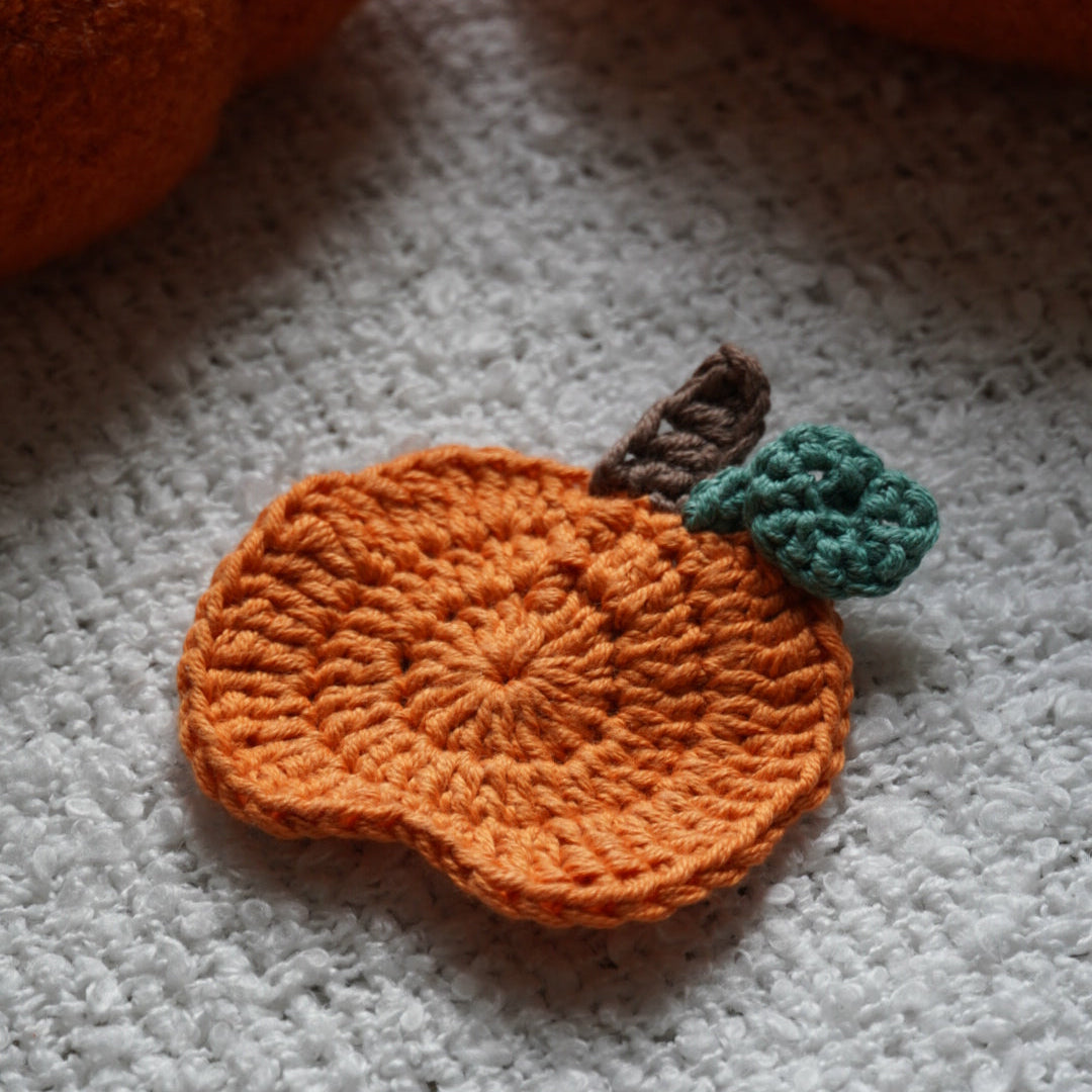 Sous-tasse en crochet citrouille | orange vif