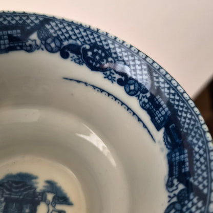 Service à thé "Robin" en porcelaine anglaise aux motifs bleutés et dorées