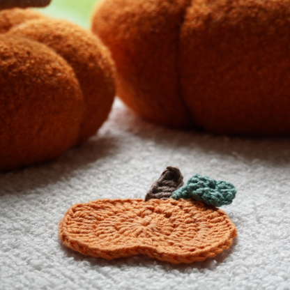 Sous-tasse en crochet citrouille | orange vif