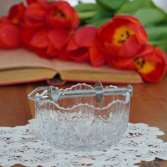 Pince à sucre "Wivine" en métal argenté 3 griffes