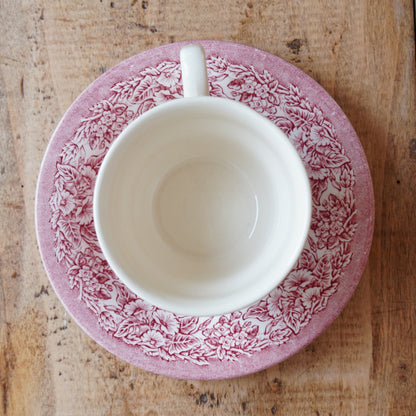 Ensemble de tasses "Meryell' en terre de fer anglaises aux paysages anglais rouges EIT England (lot de 2)