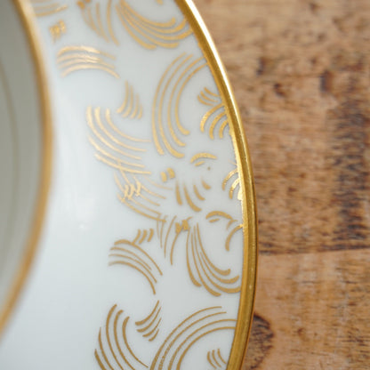 Grande tasse "Geffrine" en porcelaine française dorée FD Chauvigny