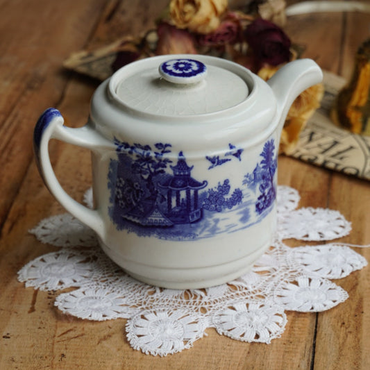 Théière "Bonnie" en céramique anglaise aux motifs bleutés Olde Alton Ware