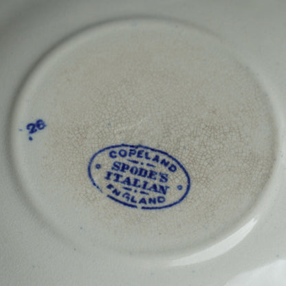 Tasse "Millicent" en porcelaine anglaise aux paysages de campagne bleutés style Italien Spode Copeland