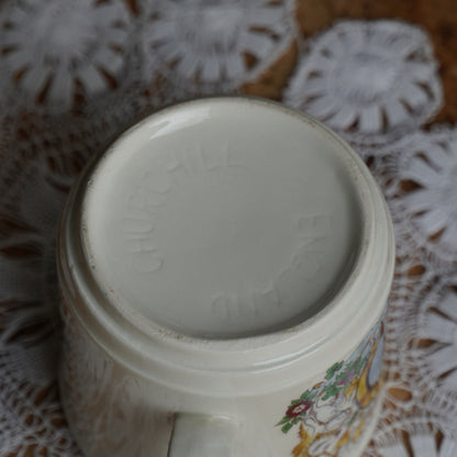 Mug "Queen" en céramique anglaise Churchill commémorative du 25ème anniversaire de l'accession au trône de la reine Elizabeth II