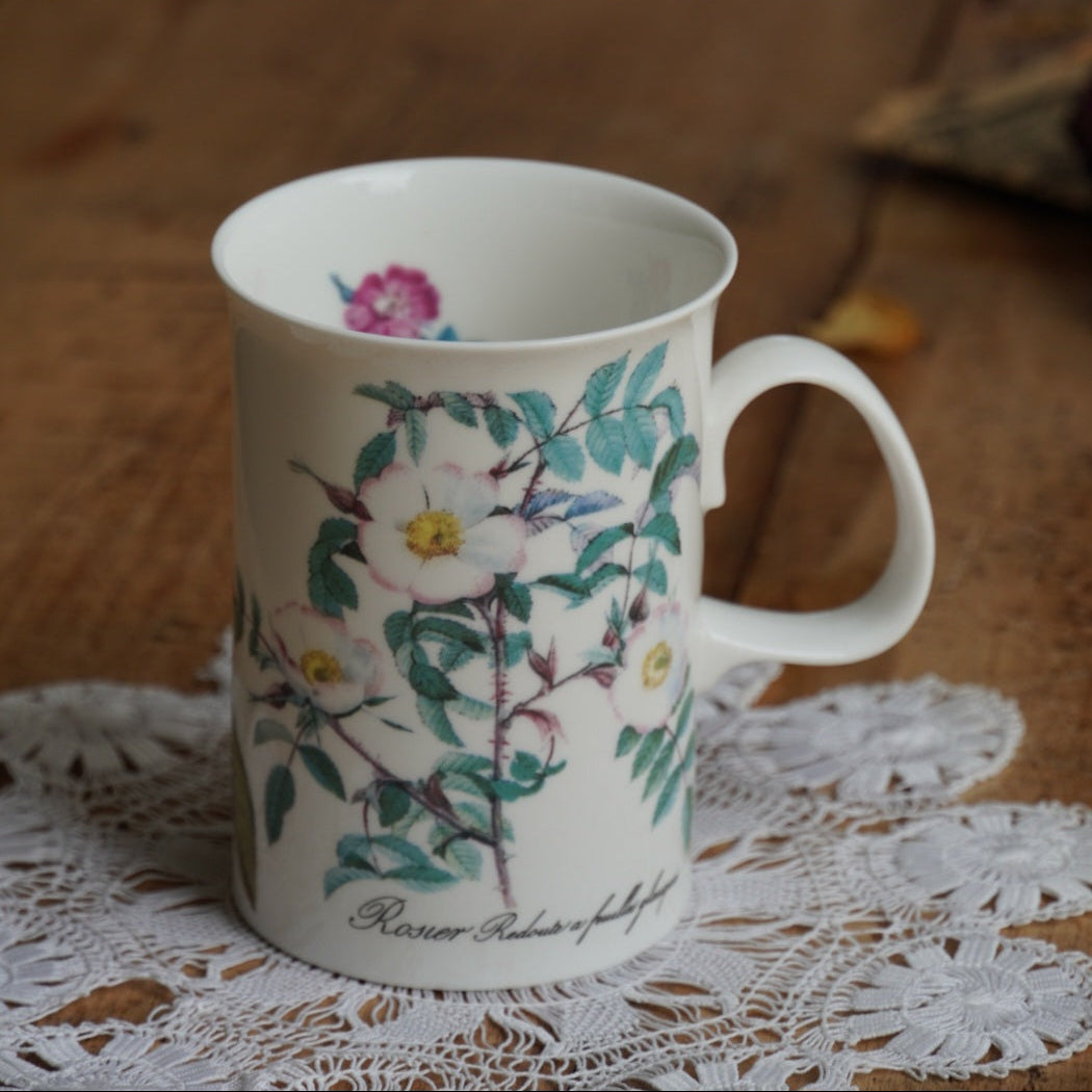 Mug "Kerry" en porcelaine anglaise fleurie Dunoon
