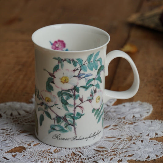 Mug "Kerry" en porcelaine anglaise fleurie Dunoon