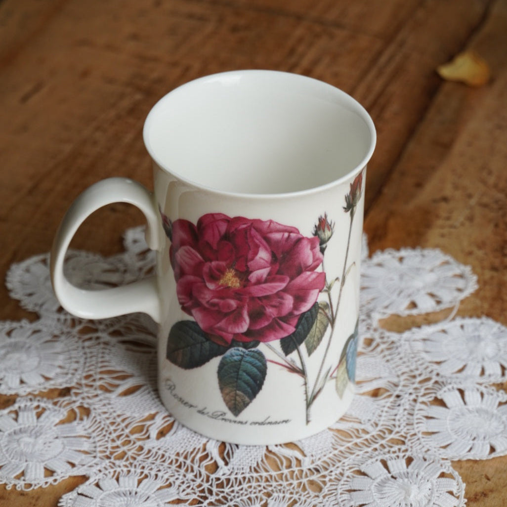 Mug "Kerry" en porcelaine anglaise fleurie Dunoon