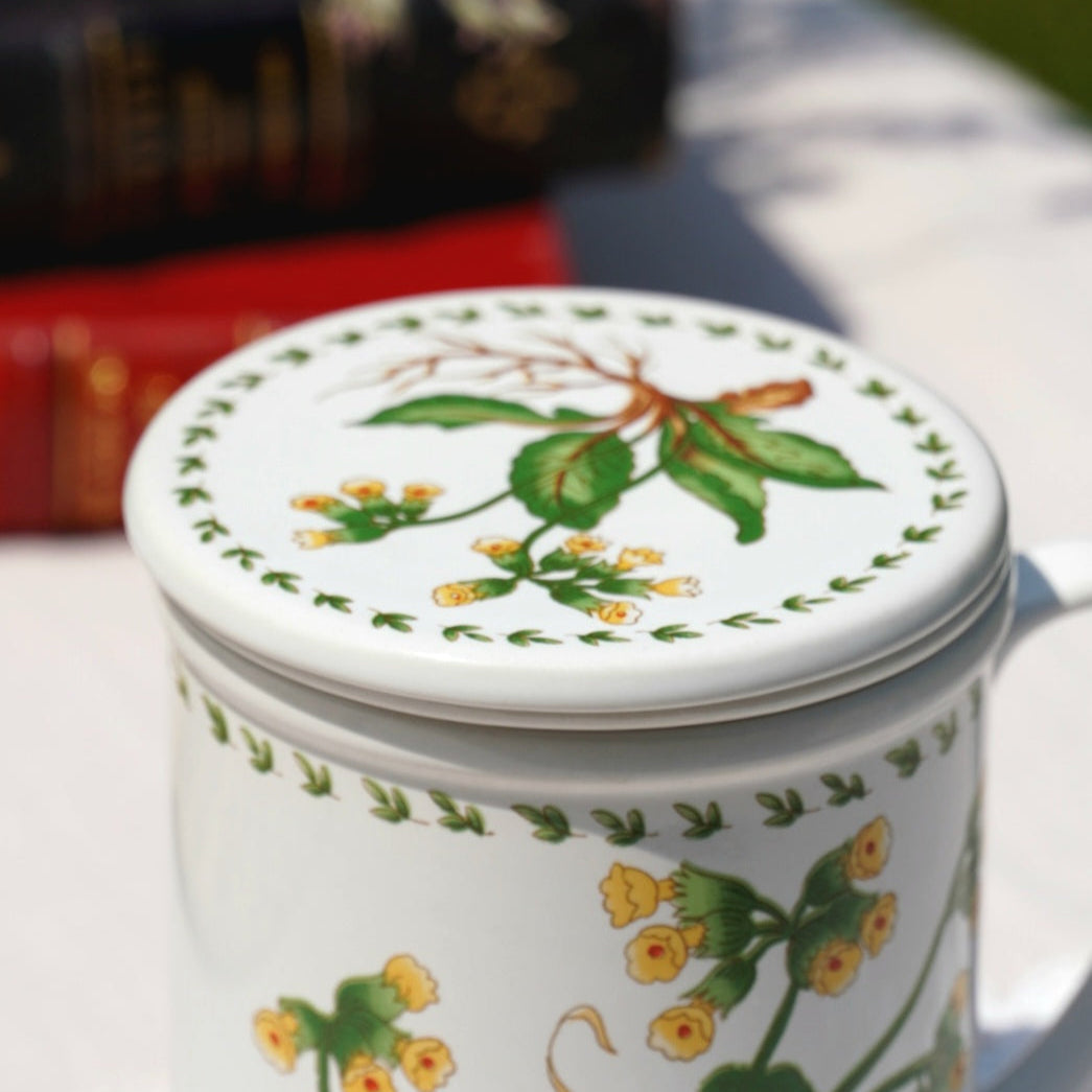 Tisanière "Primula" en porcelaine fleurie "primevère"