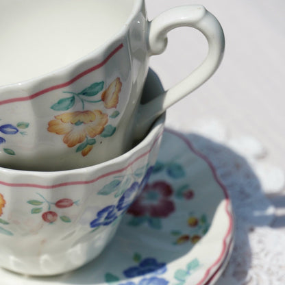 Tasses "Colleen" en céramique anglaise fleuries Churchill (lot de 2)