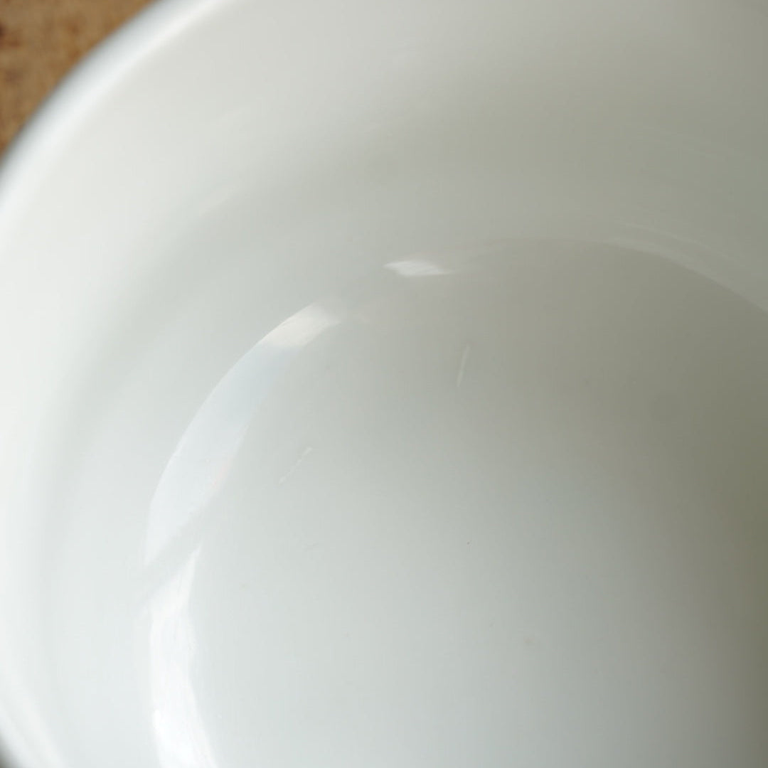 Grande tasse "Jéromine" bistrot en céramique française verte et blanche