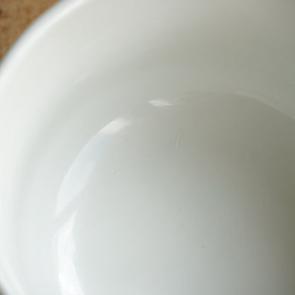 Grande tasse "Jéromine" bistrot en céramique française verte et blanche