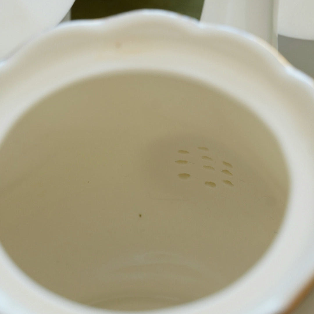 Service à thé "Hong" taïwanais en porcelaine fleurie Dichen Ceramics