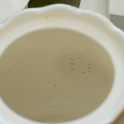 Service à thé "Hong" taïwanais en porcelaine fleurie Dichen Ceramics