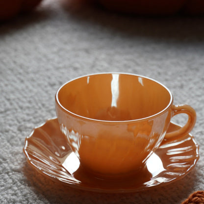 Tête à tête de tasses "Frida" en verre nacré signées Termocrisa des années 1960