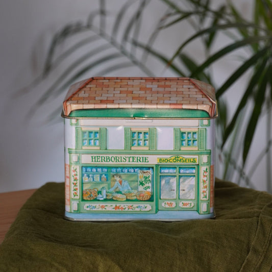 Boîte en métal "Herbe" en forme de magasin