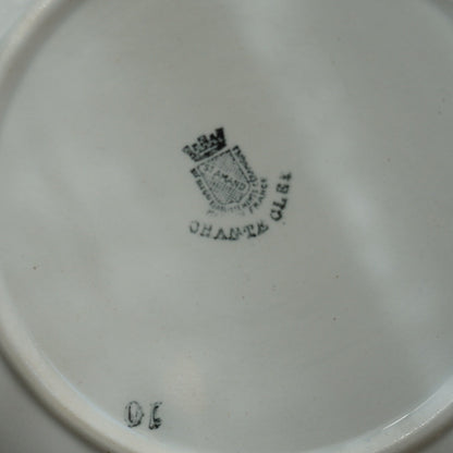 Grande tasse "Chantal" en faïence de Saint-Amand aux motifs orangés du modèle Chantecler