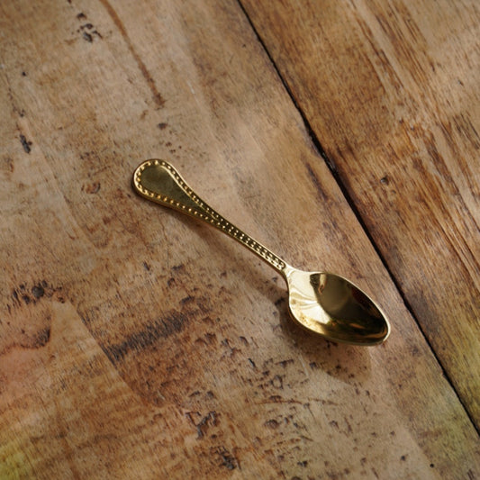 Petite cuillère "Calicia" à café en métal doré Nescafé