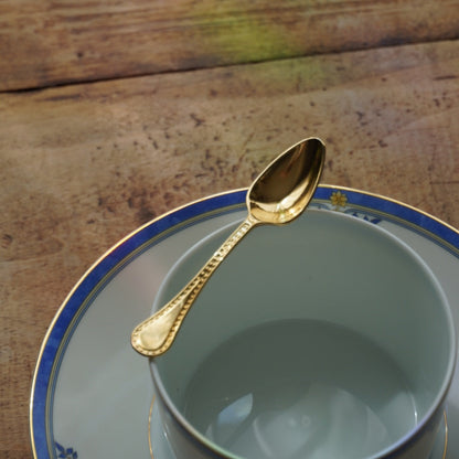 Petite cuillère "Calicia" à café en métal doré Nescafé