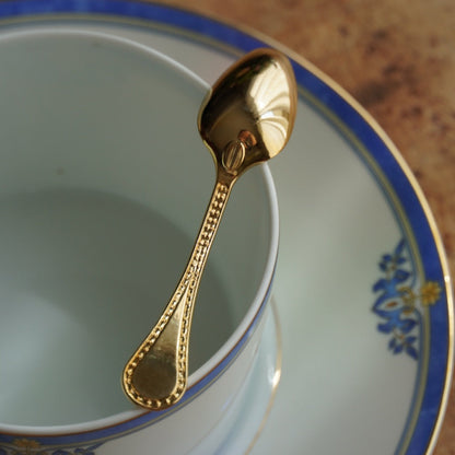 Petite cuillère "Calicia" à café en métal doré Nescafé