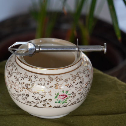 Pince à sucre "Clarine" en métal argenté trident