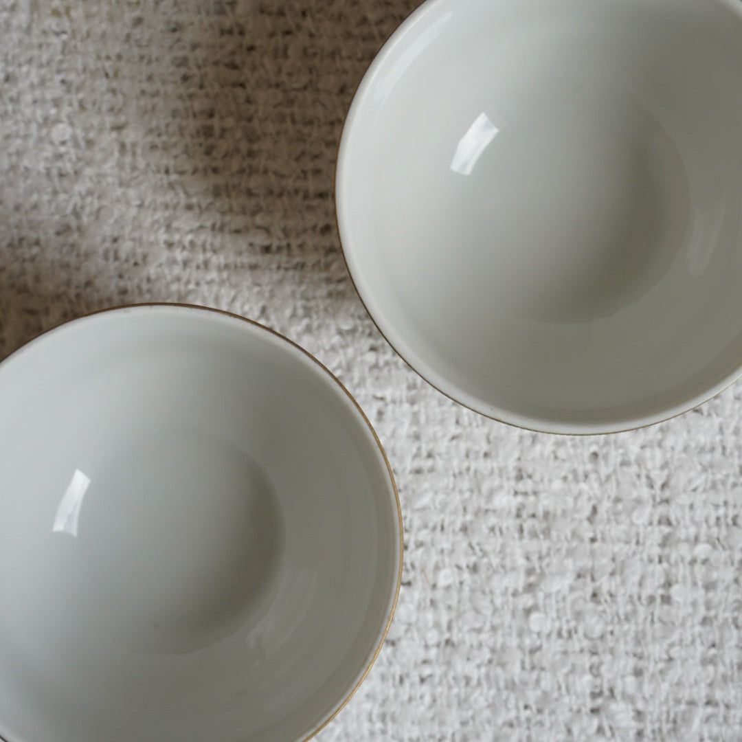 Paire de bols "Helmut" dorée et fleurie en porcelaine allemande Winterling bavaria