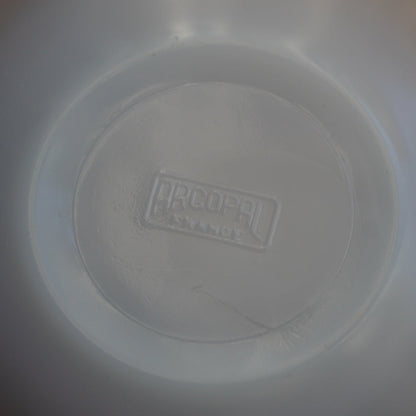 Tasse "Rainbow" Arlequin en verre opalin bleu/violet clair pastel et doré Arcopal