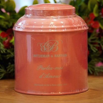 Case n°5 | Tête à tête de tasses en porcelaine anglaise "Lady Carlyle" Royal Albert & boîte de thé vert "Parlez moi d'amour" 125g Betjeman & Barton