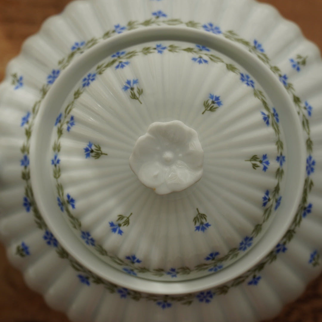 Théière "Andrée" en porcelaine de Limoges fleurie et cannelée GDA Saint-Germain