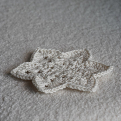 Sous-tasse en crochet étoile de Noël | blanc