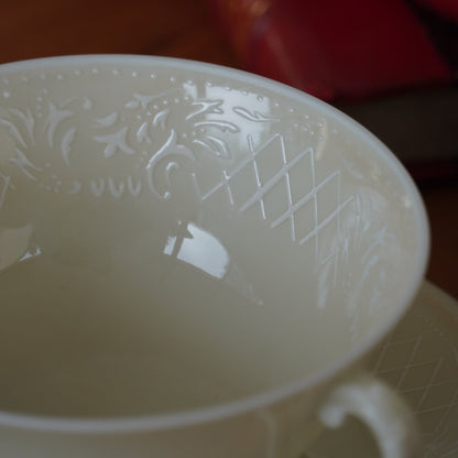 Service à thé ou à café "Josephine" en porcelaine avec motifs blanc de la fabrique Royale de Limoges