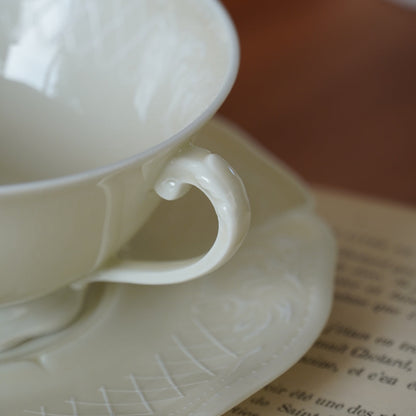 Service à thé ou à café "Josephine" en porcelaine avec motifs blanc de la fabrique Royale de Limoges