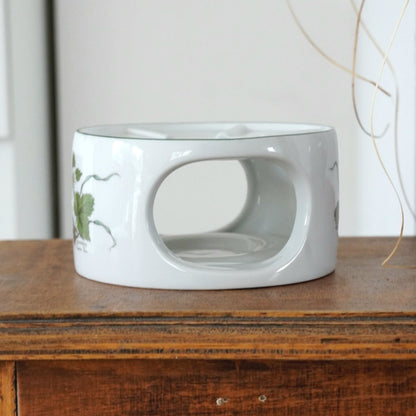 Théière ou cafetière "Petra" en porcelaine allemande avec son réchaud Seltmann Weiden Bavaria modèle Baies Sauvages