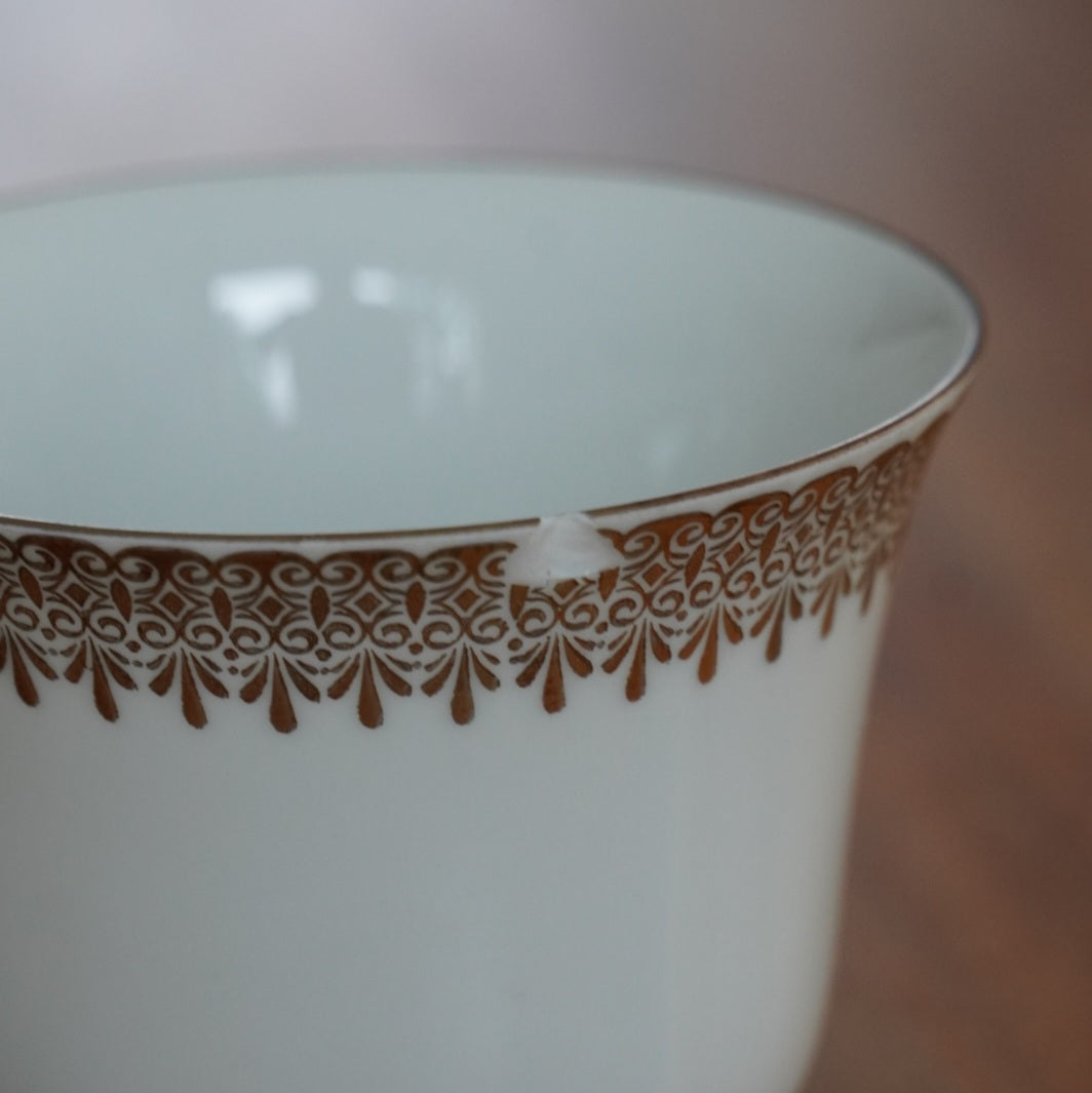 Service à thé ou à café "Lina" en porcelaine dorée allemande Winterling Marktleuthen Bavaria