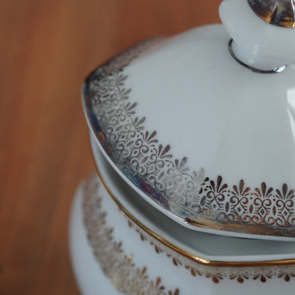 Service à thé ou à café "Lina" en porcelaine dorée allemande Winterling Marktleuthen Bavaria
