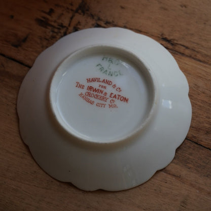 Repose-sachet "Pétrus" en porcelaine fine de Limoges fleuri aux couleurs automnales Haviland (2 modèles)