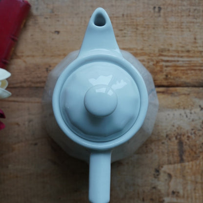 Théière / cafetière "Florine" bistrot en céramique blanche Apilco Yves Deshoulières modèle Flora