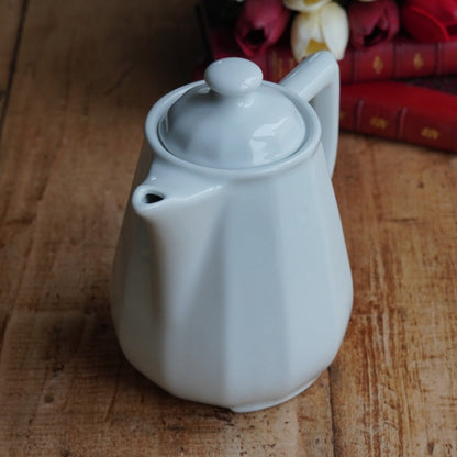 Théière / cafetière "Florine" bistrot en céramique blanche Apilco Yves Deshoulières modèle Flora