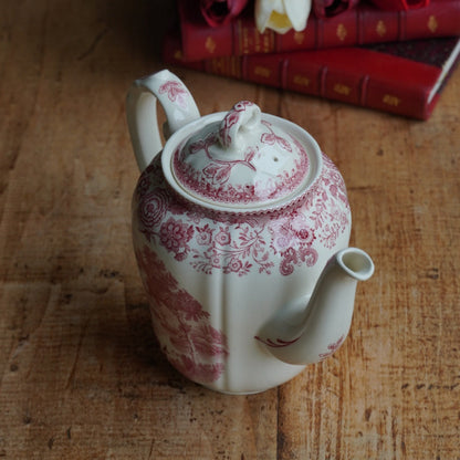Petite théière "Aloisia" en faïence fine allemande Villeroy & Boch au décor de paysages rougeâtres modèle Burgenland