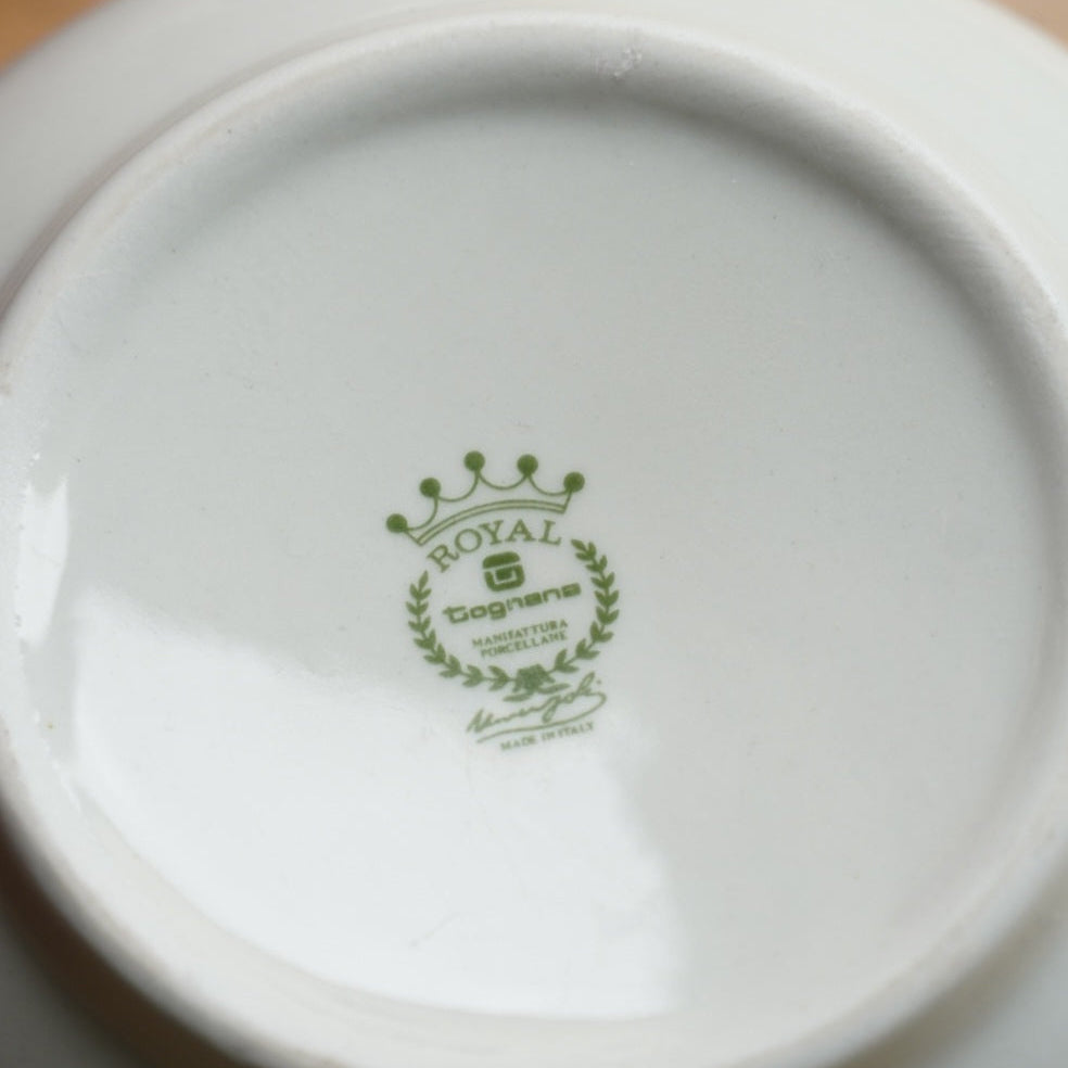 Pot à lait "Pietro" en porcelaine italienne fleurie et dorée Royal Tognana