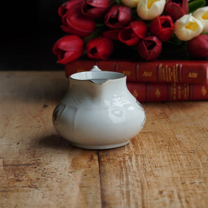 Pot à lait "Pietro" en porcelaine italienne fleurie et dorée Royal Tognana